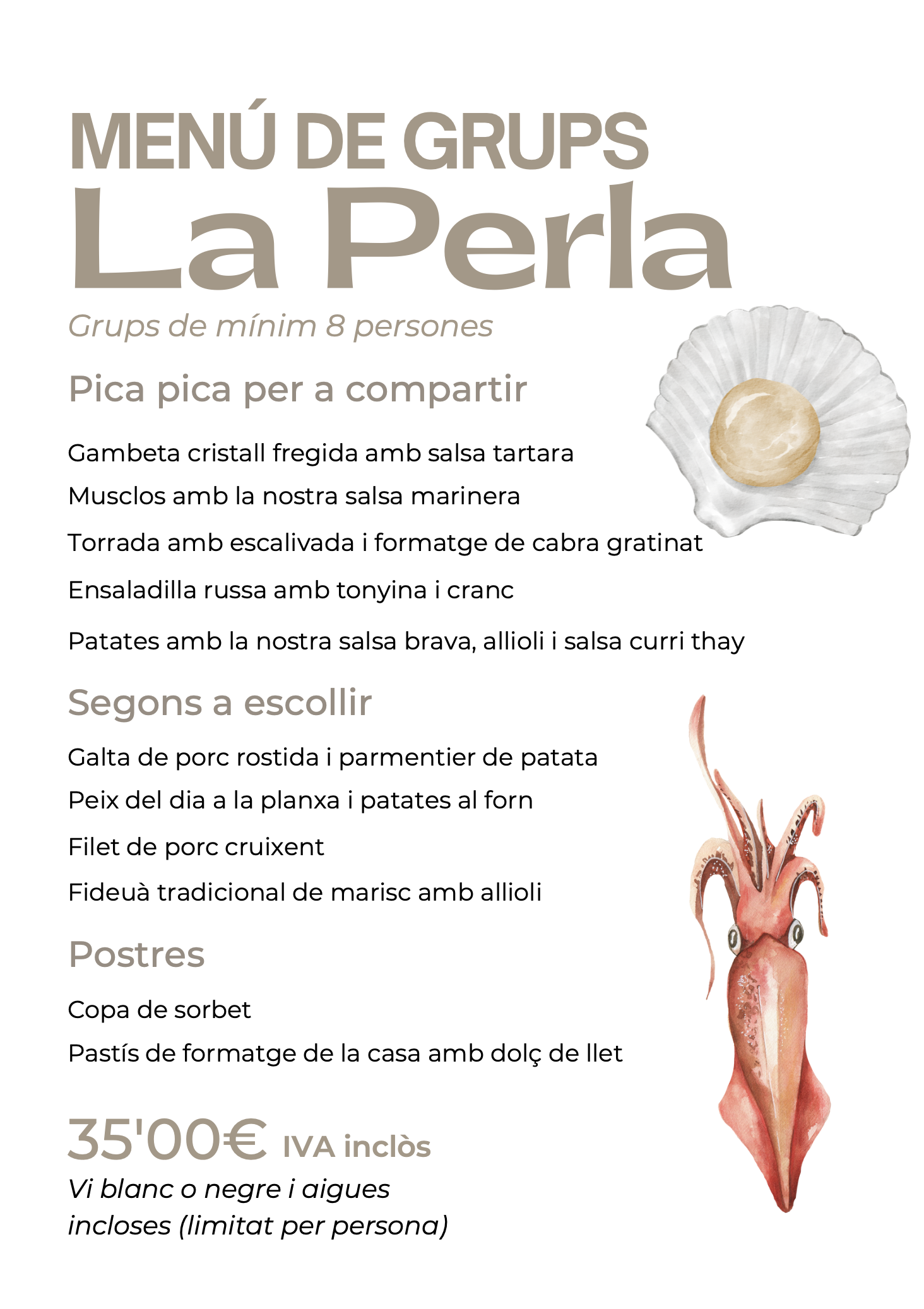 Menu noche